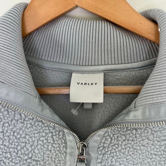 Varley Pearl Blue Roselle Half Zip Borg Fleece Sherpa Sweatshirt Jacket Small - Picture 8 of 16